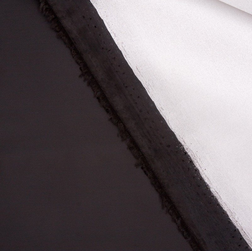 Ткань курточная Таффета 190T, WR/PU Silver, 65гр/м2, 100пэ, 150см, черный/S580, (рул 100м) D2